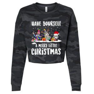 Funny Have Yourself A Merry Little Christmas Gift Cropped Pullover Crew