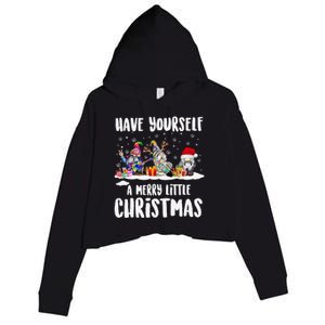 Funny Have Yourself A Merry Little Christmas Gift Crop Fleece Hoodie