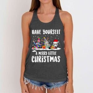 Funny Have Yourself A Merry Little Christmas Gift Women's Knotted Racerback Tank