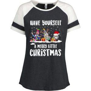 Funny Have Yourself A Merry Little Christmas Gift Enza Ladies Jersey Colorblock Tee