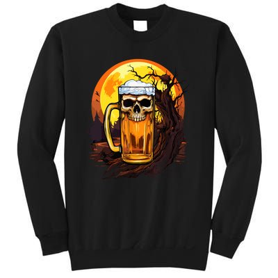 Funny Halloween Zombie Scary Beer Drinking Gift Sweatshirt