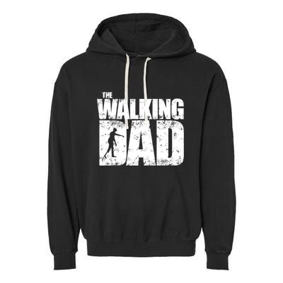Funny Halloween Zombie For Dad Father Spooky Scary Garment-Dyed Fleece Hoodie
