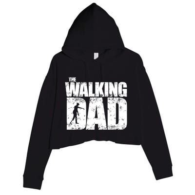 Funny Halloween Zombie For Dad Father Spooky Scary Crop Fleece Hoodie