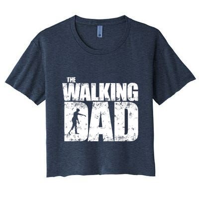Funny Halloween Zombie For Dad Father Spooky Scary Crop Top