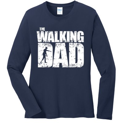 Funny Halloween Zombie For Dad Father Spooky Scary Ladies Long Sleeve Shirt