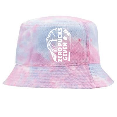 Funny Hockey Zero Pucks Given Ice Hockey Gift Tie-Dyed Bucket Hat