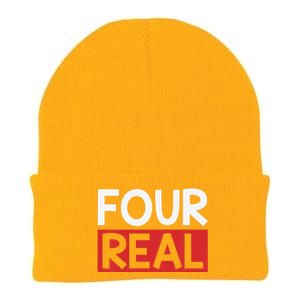 Funny Im 4 Years Old Birthday Four Real Knit Cap Winter Beanie