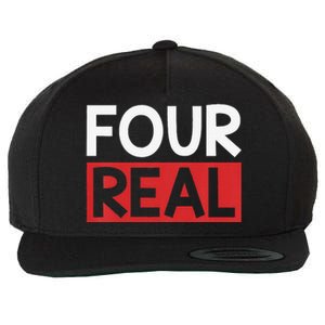 Funny Im 4 Years Old Birthday Four Real Wool Snapback Cap