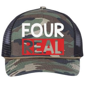 Funny Im 4 Years Old Birthday Four Real Retro Rope Trucker Hat Cap