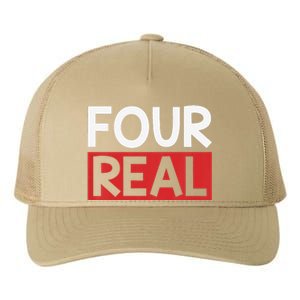 Funny Im 4 Years Old Birthday Four Real Yupoong Adult 5-Panel Trucker Hat