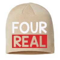 Funny Im 4 Years Old Birthday Four Real Sustainable Beanie