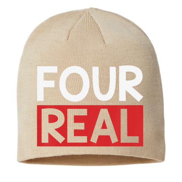 Funny Im 4 Years Old Birthday Four Real Sustainable Beanie