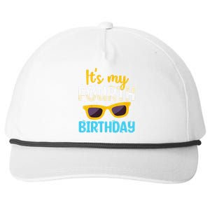 Funny Im 4 Years Old Birthday Its My 4th Birthday Snapback Five-Panel Rope Hat