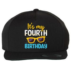 Funny Im 4 Years Old Birthday Its My 4th Birthday Wool Snapback Cap