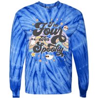 Funny Im 4 Four Ever Spooky 4th Birthday Party Halloween Tie-Dye Long Sleeve Shirt