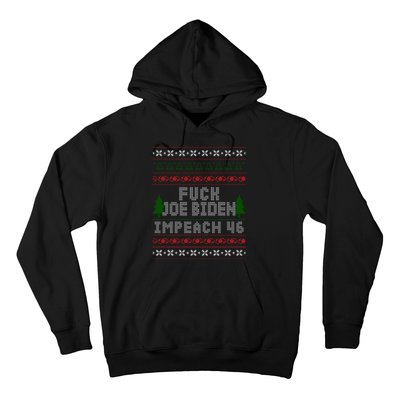 FJB Impeach 46 Anti Biden Ugly Christmas Hoodie