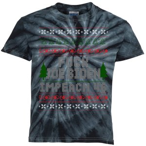 FJB Impeach 46 Anti Biden Ugly Christmas Kids Tie-Dye T-Shirt