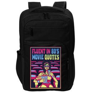 Fluent In 80s Movie Quotes Retro Impact Tech Backpack