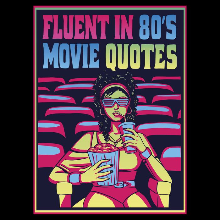 Fluent In 80s Movie Quotes Retro 7-Panel Snapback Hat
