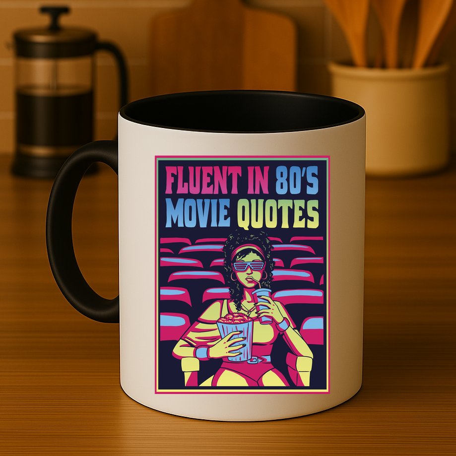 Fluent In 80s Movie Quotes Retro Mug