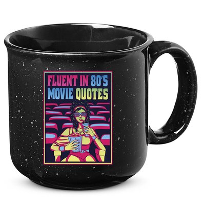 Fluent In 80s Movie Quotes Retro 15oz Campfire Ceramic Mug