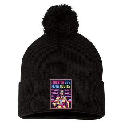 Fluent In 80s Movie Quotes Retro Pom Pom 12in Knit Beanie