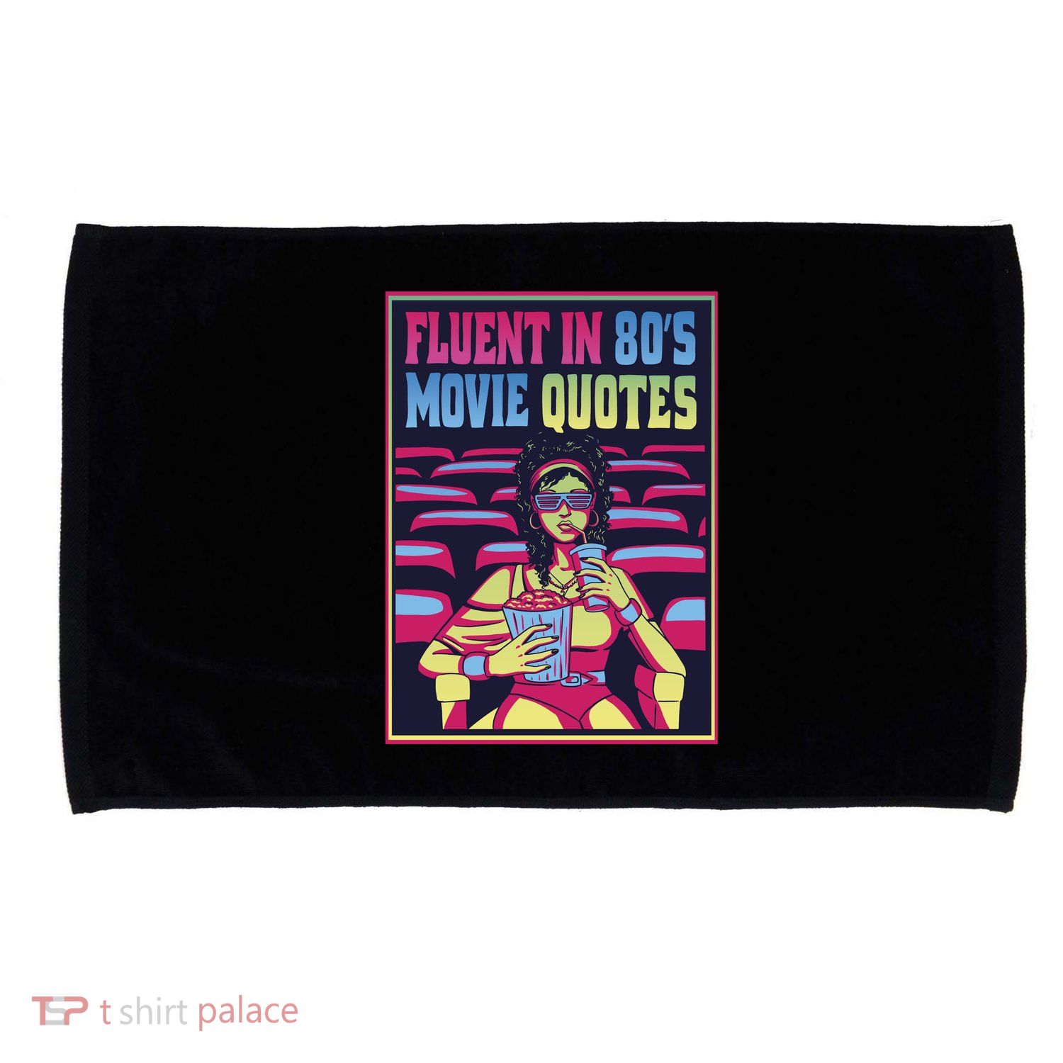 Fluent In 80s Movie Quotes Retro Microfiber Hand Towel