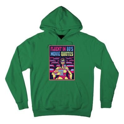Fluent In 80s Movie Quotes Retro Tall Hoodie