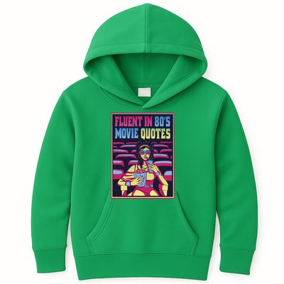 Fluent In 80s Movie Quotes Retro Kids Hoodie