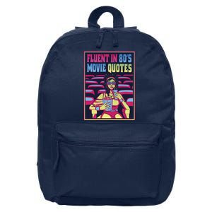 Fluent In 80s Movie Quotes Retro 16 in Basic Backpack