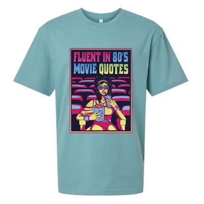 Fluent In 80s Movie Quotes Retro Sueded Cloud Jersey T-Shirt