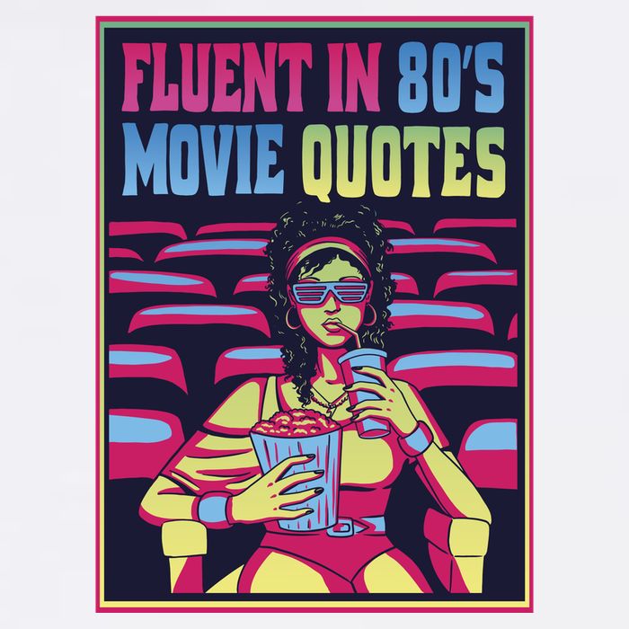 Fluent In 80s Movie Quotes Retro Garment-Dyed Sweatshirt
