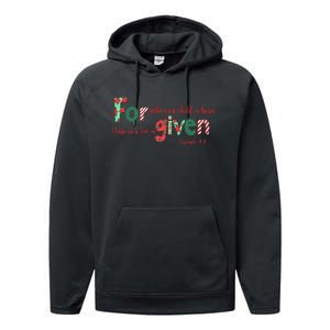 Forgiven Isaiah 96 Christmas Holidays Performance Fleece Hoodie