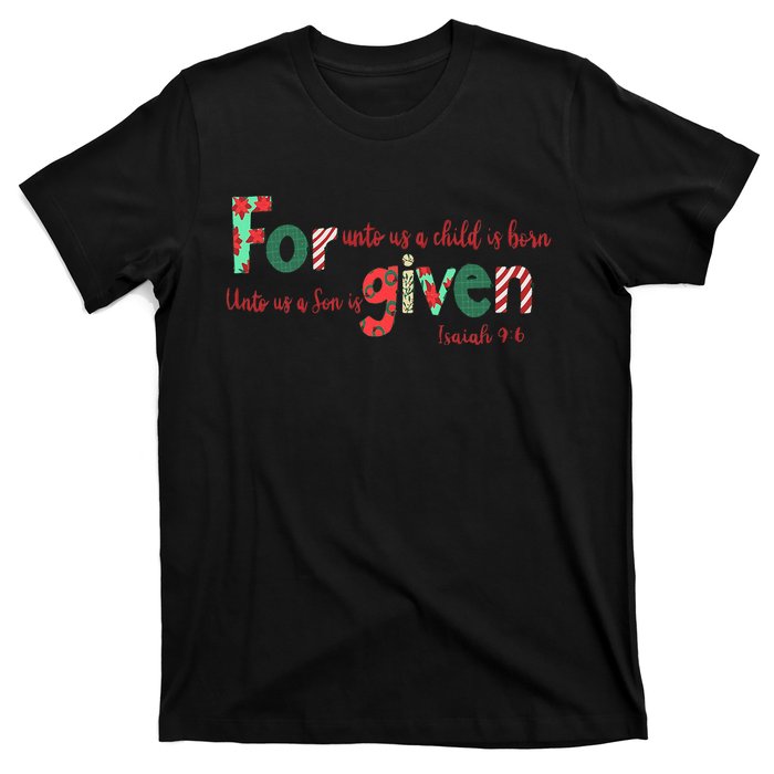 Forgiven Isaiah 96 Christmas Holidays T-Shirt