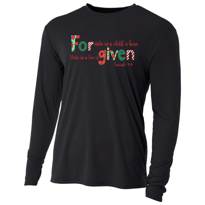 Forgiven Isaiah 96 Christmas Holidays Cooling Performance Long Sleeve Crew