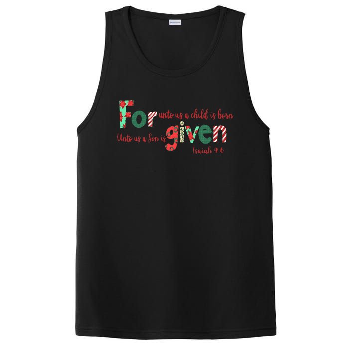 Forgiven Isaiah 96 Christmas Holidays PosiCharge Competitor Tank