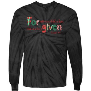 Forgiven Isaiah 96 Christmas Holidays Tie-Dye Long Sleeve Shirt