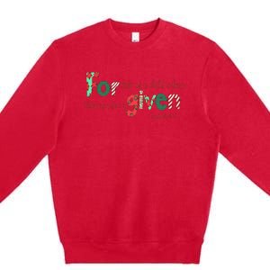 Forgiven Isaiah 96 Christmas Holidays Premium Crewneck Sweatshirt