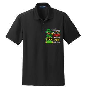 Funny I Always Carry A Little Pot With Me St Patricks Day Dry Zone Grid Polo