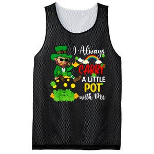 Funny I Always Carry A Little Pot With Me St Patricks Day Mesh Reversible Basketball Jersey Tank