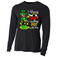 Funny I Always Carry A Little Pot With Me St Patricks Day Cooling Performance Long Sleeve Crew