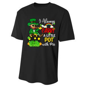 Funny I Always Carry A Little Pot With Me St Patricks Day Performance Sprint T-Shirt