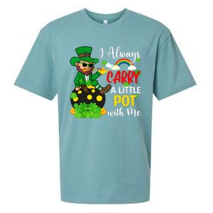 Funny I Always Carry A Little Pot With Me St Patricks Day Sueded Cloud Jersey T-Shirt