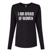 Funny I Am Afraid Of Womens Cotton Relaxed Long Sleeve T-Shirt