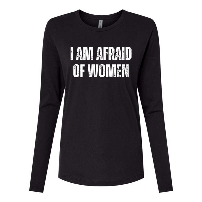 Funny I Am Afraid Of Womens Cotton Relaxed Long Sleeve T-Shirt