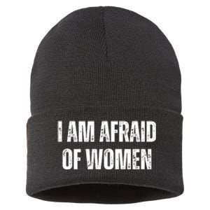 Funny I Am Afraid Of Sustainable Knit Beanie