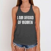 Funny I Am Afraid Of Women's Knotted Racerback Tank