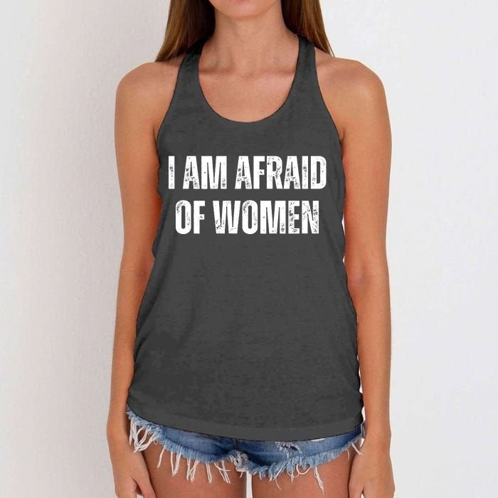 Funny I Am Afraid Of Women's Knotted Racerback Tank