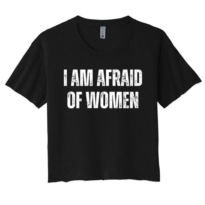 Funny I Am Afraid Of Women's Crop Top Tee