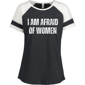 Funny I Am Afraid Of Enza Ladies Jersey Colorblock Tee